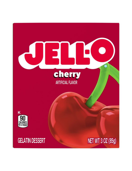 Jell-O - Cherry (gelée dessert goût cerise) - My American Market