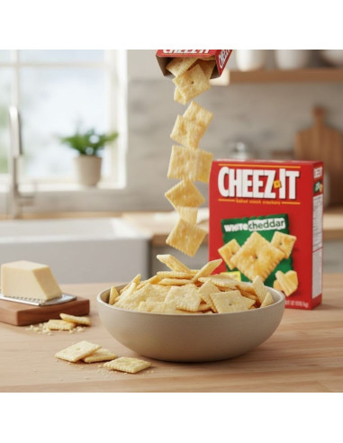 Cheez It Crackers Al Cheddar Bianco - My American Market