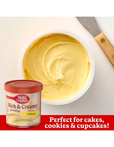 Betty Crocker - Rich & Creamy Lemon Frosting (glaçage prêt à l'emploi citron) - My American Market