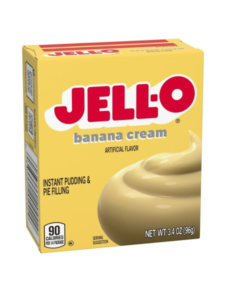Jell-O - Instant Pudding Banana Cream (pudding à la banane) - My American Market