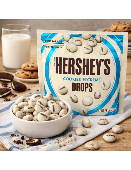 Hershey's Cookies 'N' Creme Drops Large - My American Market