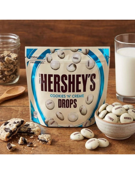 Hershey'S Gocce Cookies 'N' Creme Cioccolato Bianco E Oreo - Formato Grande - My American Market