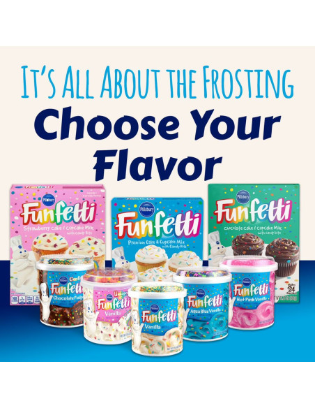 Pillsbury - Funfetti Chocolate Frosting (glaçage chocolat à paillettes) - My American Market