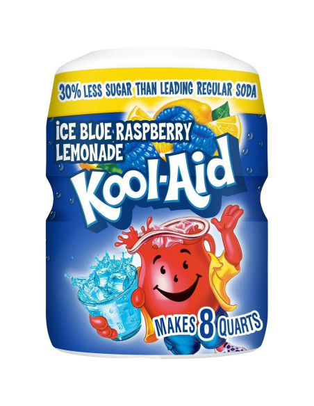 Kool-Aid Ice Blue Raspberry Lemonade Sugar Sweetened Soft Drink Mix - My American Market