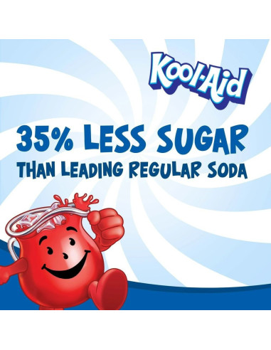 Kool-Aid Ice Blue Raspberry Lemonade Sugar Sweetened Soft Drink Mix - My American Market