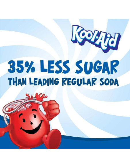 Kool-Aid Ice Blue Raspberry Lemonade Sugar Sweetened Soft Drink Mix - My American Market