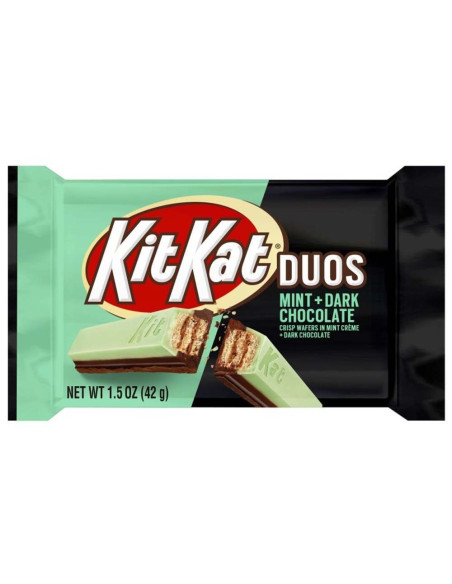 KitKat - Duos Mint Dark Chocolate (gaufrette menthe et chocolat noir) - My American Market