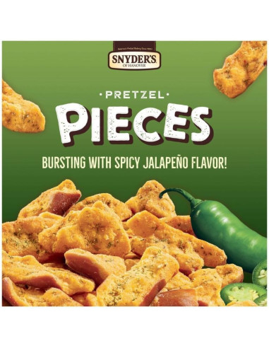 Snyder's - Pretzel Pieces Jalapeño (morceaux de bretzel au jalapeño) - My American Market