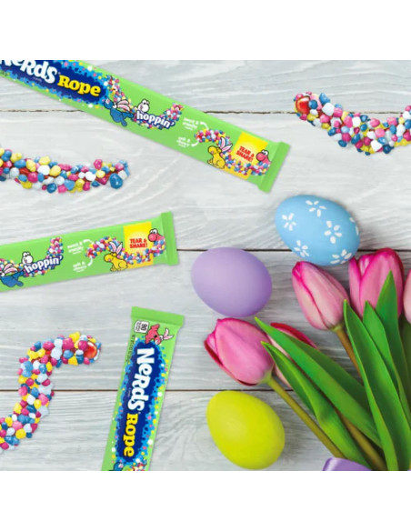 Nerds - Rope Hoppin' (lacet gélifié enrobé de mini bonbons, édition Pâques) - My American Market