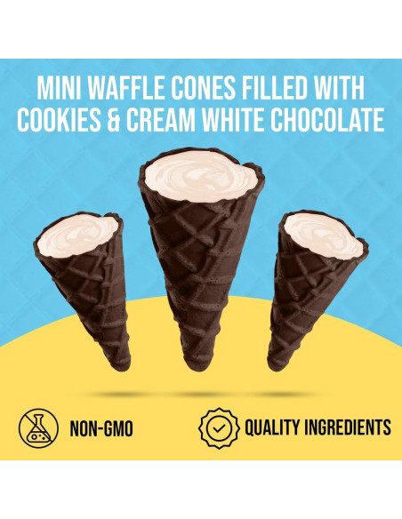 Tiny Bites - Waffle Cones Cookies and Cream | My American Market