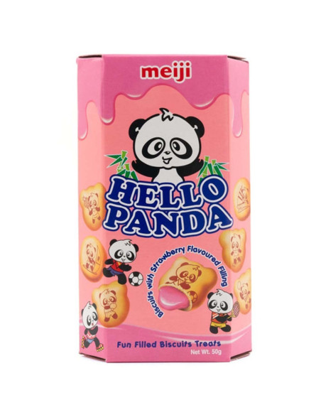 Buy MEIJI HELLO PANDA BITE SIZE STRAWBERRY COOKIES | American Food Shop