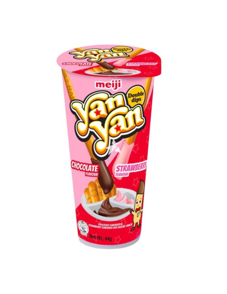 Meiji yan yan biscotti cioccolato fragola — Meiji | My American Market