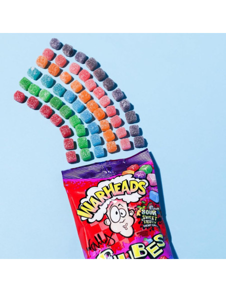 Warheads - Cubes Sour Sweet & Fruity, cubes acidulés assortis | My American Market