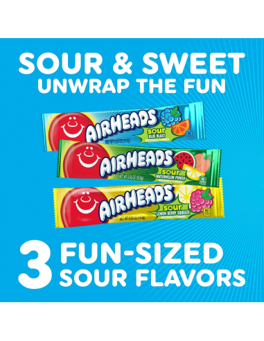Airheads - Bars Assorted Sour 6 Bars | My American Market
