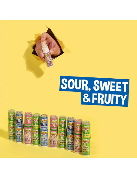 Super Sour Spray Blue Raspberry, bonbon spray acide framboise bleue | My American Market