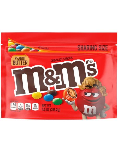 M&M's Peanut Butter Sharing Size, cioccolato al burro d'arachidi | My American Market