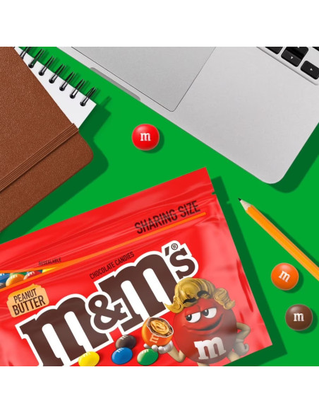 M&M's Peanut Butter Sharing Size, chocolat au beurre de cacahuète | My American Market