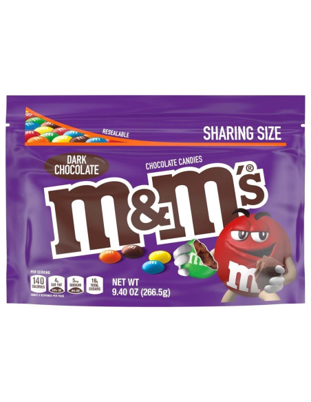 M&M's Dark Chocolate Sharing Size, chocolat noir | My American Market