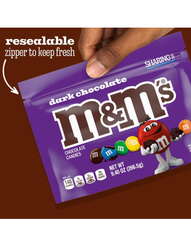 M&M's Dark Chocolate Sharing Size, chocolat noir | My American Market