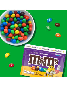 M&M's Dark Chocolate Peanut Sharing Size, cacahuète et chocolat noir | My American Market 2