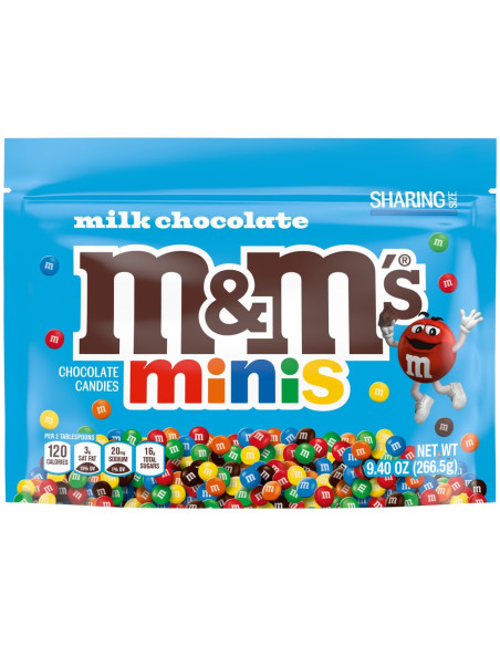 M&M's Minis Milk Chocolate Sharing Size, mini billes au chocolat au lait | My American Market