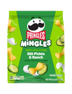 Pringles Mingles Dill Pickle & Ranch, snacks soufflés cornichon & ranch | My American Market