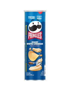 Pringles Sharp White Cheddar, chips au cheddar blanc affiné | My American Market