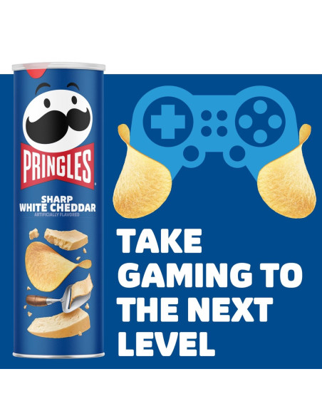 Pringles Sharp White Cheddar, chips au cheddar blanc affiné | My American Market