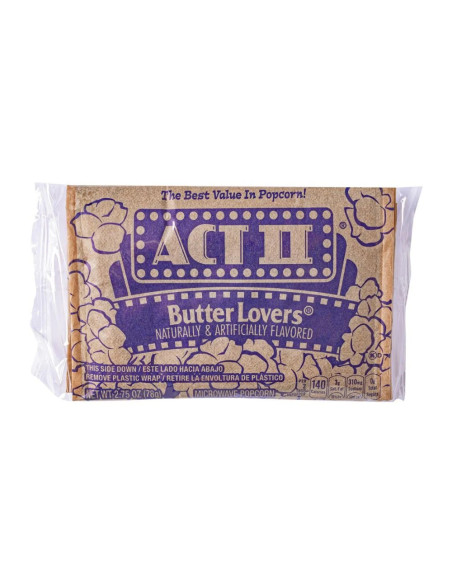 Act II - Butter Lovers Microwave Popcorn, pop-corn extra beurre | My American Market