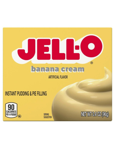 Jell-O - Instant Pudding Banana Cream (pudding à la banane) - My American Market