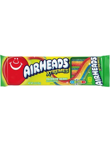 Airheads - Xtremes Rainbow Berry (strisce acidule multifrutto) - My American Market