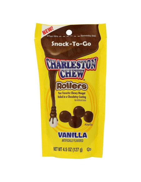 Charleston Chew - Rollers Vanilla, turrón vainilla y chocolate | My American Market