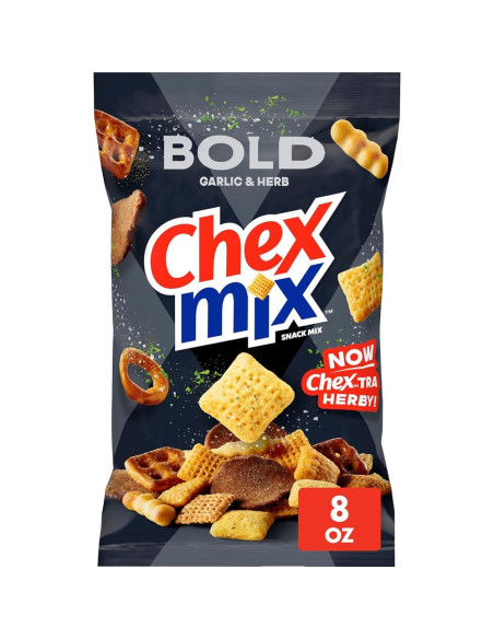 Chex Mix - Bold Garlic & Herb, aperitivo aglio ed erbe | My American Market