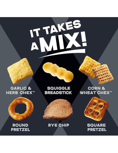 Chex Mix - Bold Garlic & Herb, mélange apéritif ail et herbes | My American Market