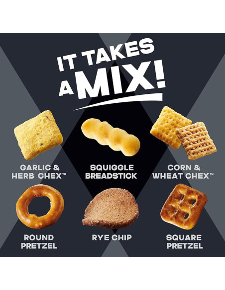 Chex Mix - Bold Garlic & Herb, aperitivo aglio ed erbe | My American Market