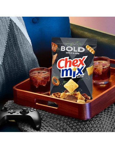 Chex Mix - Bold Garlic & Herb, aperitivo aglio ed erbe | My American Market