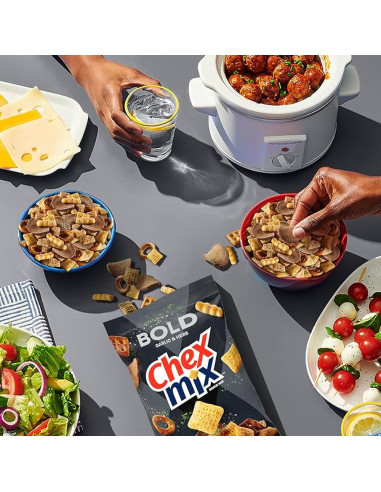Chex Mix - Bold Garlic & Herb, mélange apéritif ail et herbes | My American Market