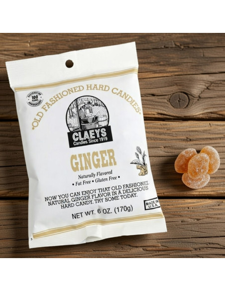 Claeys - Old Hard Candy Ginger, caramelos de jengibre | My American Market