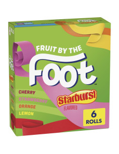 Fruit By The Foot - Starburst 6 Rolls, rubans fruités | My American Market