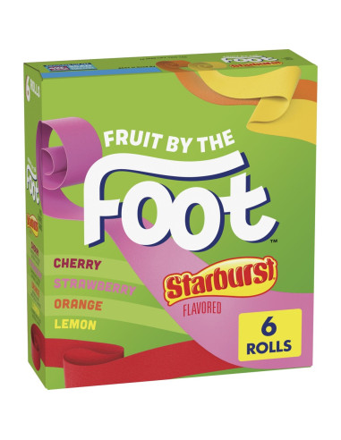 Fruit By The Foot - Starburst 6 Rolls, rubans fruités | My American Market