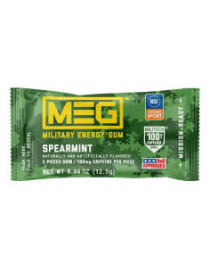 Military Energy Gum - Spearmint, chewing-gum caféine | My American Market