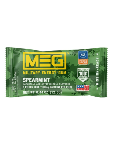 Military Energy Gum - Spearmint | My American Market