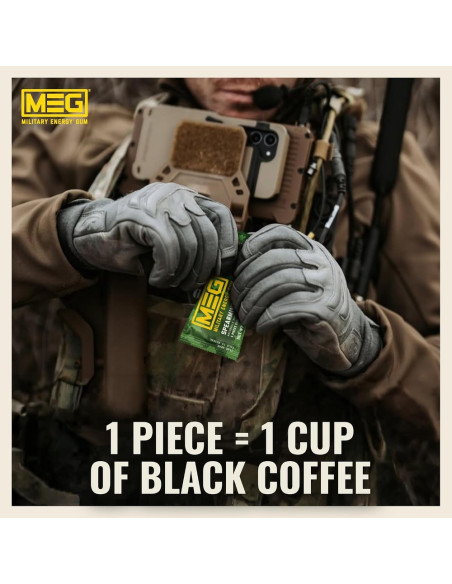 Military Energy Gum - Spearmint | My American Market