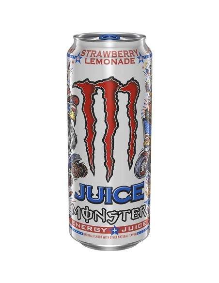 Monster Energy - Juice Strawberry Lemonade, énergisant fraise limonade | My American Market