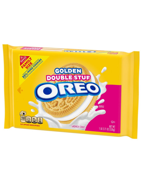 Oreo - Golden Double Stuf Family Size, biscotti alla vaniglia | My American Market