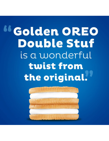 Oreo - Golden Double Stuf Family Size, biscuits vanille | My American Market