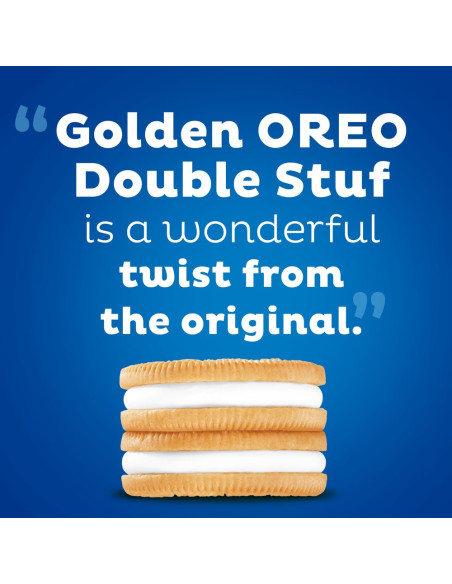 Oreo - Golden Double Stuf Family Size, galletas de vainilla | My American Market