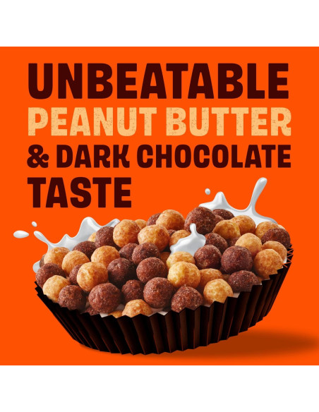 Reese's Puffs Dark Chocolate, céréales chocolat noir cacahuète | My American Market