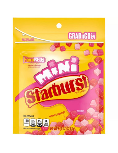 Starburst - Fruit Chews Mini FaveREDs, gusti rossi | My American Market