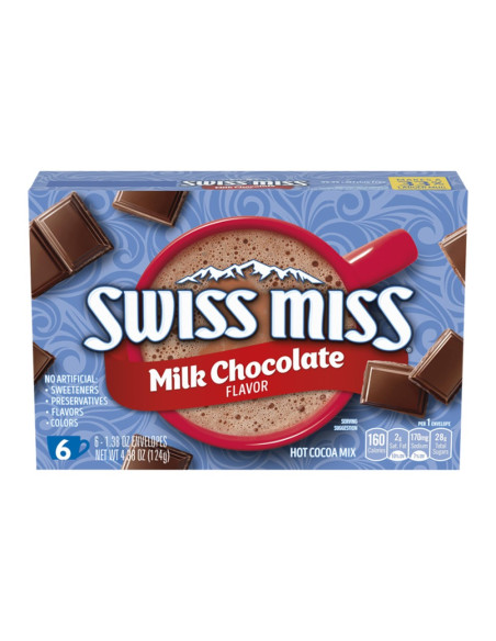 Swiss Miss - Hot Cocoa Mix Milk Chocolate, chocolat chaud | My American Market